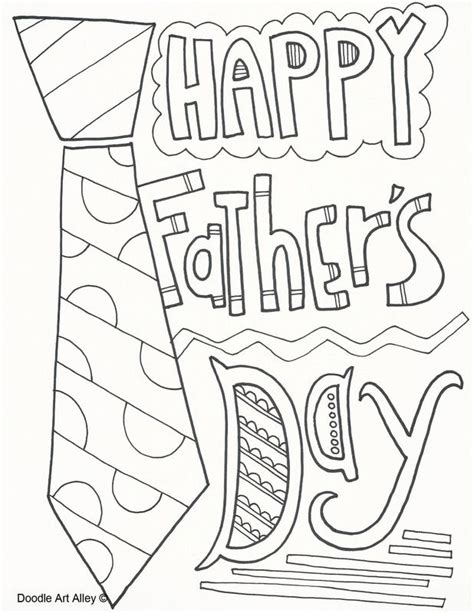 Super cute happy fathers day coloring pages to color and give as a father's day craft! Holiday Coloring Pages from Doodle Art Alley | Fathers day ...