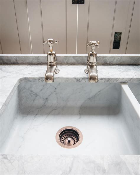 Our Double Bowl Marble Sinksitting Quietly In Our Marylebone