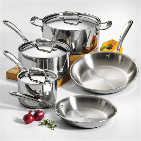 Tramontina Stainless Steel Tri Ply Clad Cookware Set 8 10 12 14piece