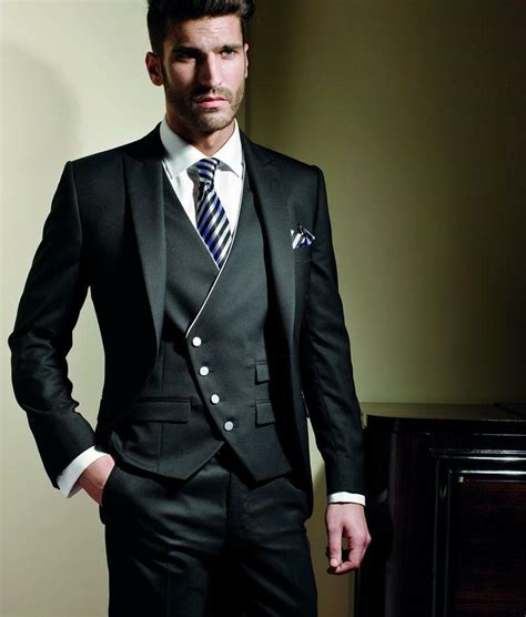 Black groom suit formal wedding suit for men suits classic fit bridegroom suit. Custom Made Mens Wedding Suits Groom Tuxedos Best Man ...