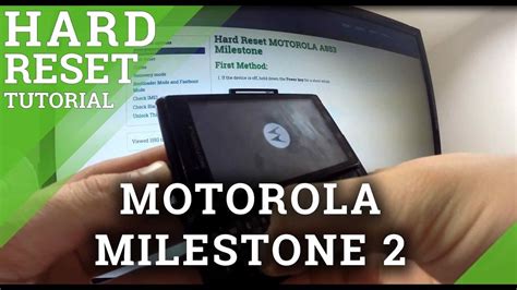 Hard Reset Motorola Milestone Perform The Factory Reset Operation Youtube