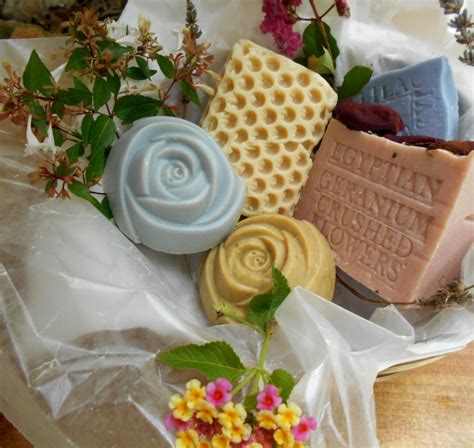 Handmade soap in wooden box as gift. A Soap: Homemade Soaps Mother's Day Gift Ideas
