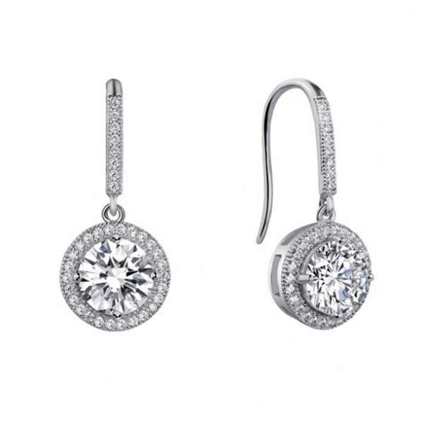 Swarovski® Diamond Heavens Crystal Drop Earrings Sterling Silver