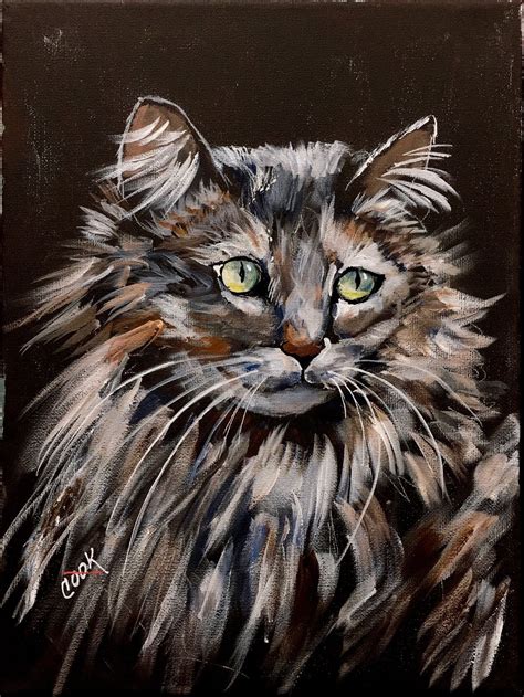 Eclipse The Cat Is A Step By Step Youtube Tutorial 9x12 Painting Fur