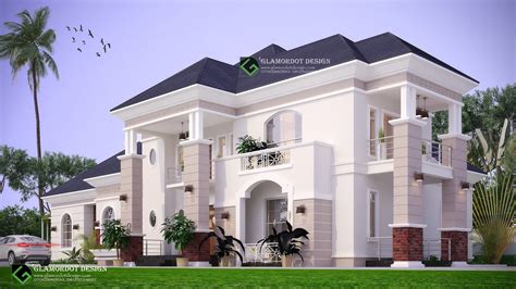 Architectural Design Of A 5 Bedroom Semi Bungalow Design With A Pent