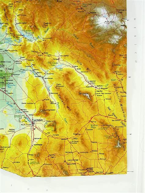 Buy Hubbard Scientific 3d Arizona 961 Map A True Raised Relief Map