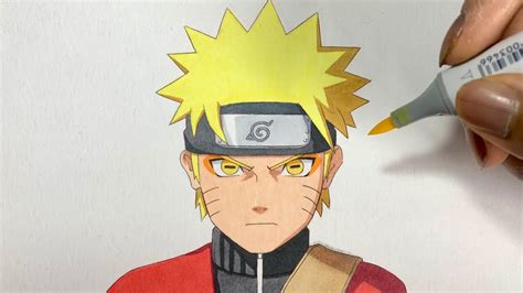 How To Draw Naruto Sage Mode Easy Naruto Shippuden Youtube