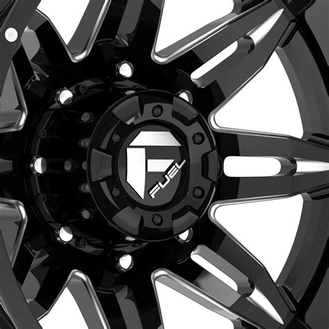 Fuel® D267 Dually Lethal 2pc Wheels Gloss Black With Milled Accents Rims