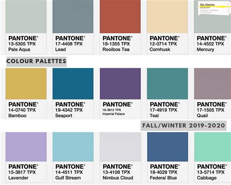 Colour Trends For Fallwinter 2020 2021 No Name Design Ltd