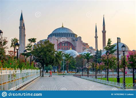 Hagia Sophia Domes And Minarets In The Old Town Of Istanbul Turkey