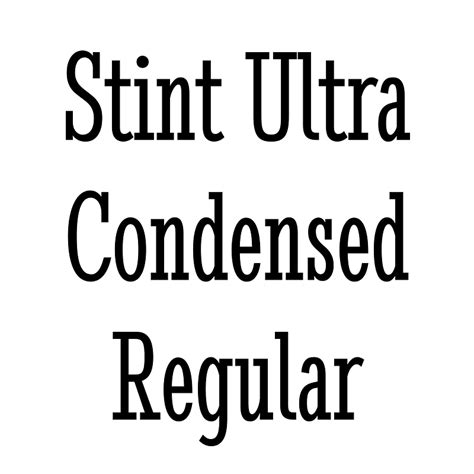 Stint Ultra Condensed Regular Font Free Fonts On Creazilla Creazilla