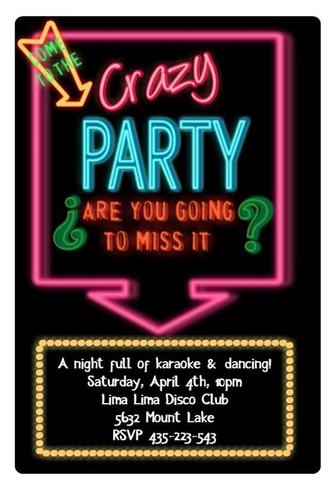 Disco Party Printable Party Invitation Template Free Greetings Island