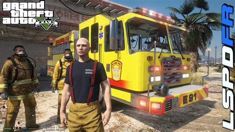 Gta 5 Firefighter Mod Responding To A 5th Alarm House Fire Lspdfr