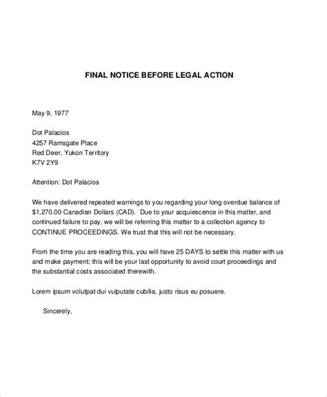 Final Warning Letter Before Legal Action Gotilo