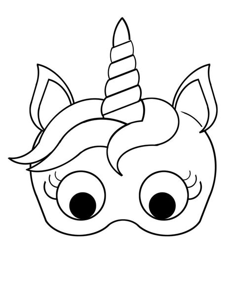 Dibujos De Mascaras De Unicornios Desenho Colorir Unicornio