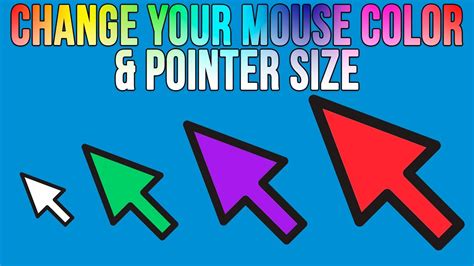 How To Change Your Mouse Pointer Color And Size In Windows Youtube