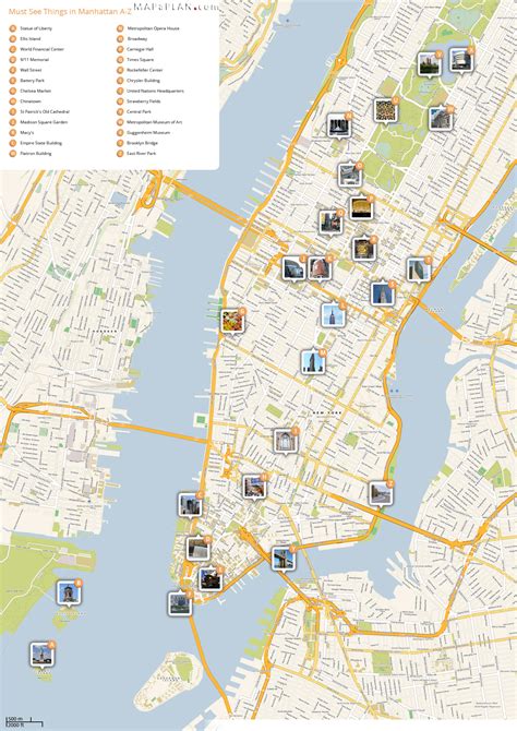 Maps Of New York Top Tourist Attractions Free Printable Mapaplan Com