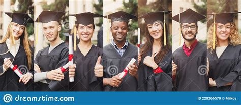 Graduates Students Holding Their Diploma Stock Photo Cartoondealer