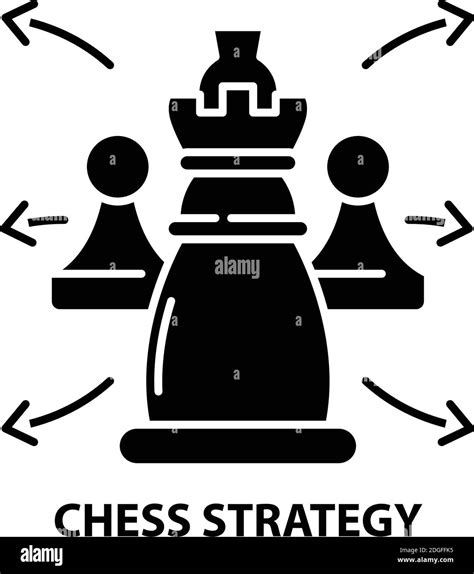 Chess Strategy Icon Black Vector Sign With Editable Strokes Concept