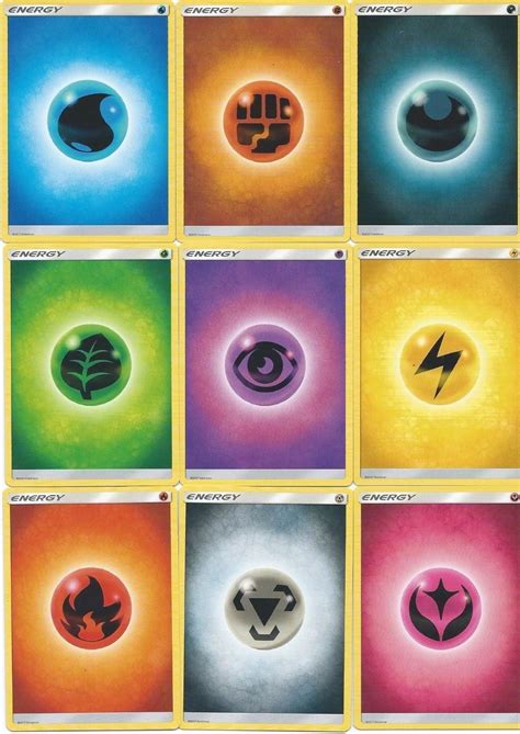 Pokemon 90 Energy Cards Lot Bulk All 9 Types Wholesale Bundle Collect