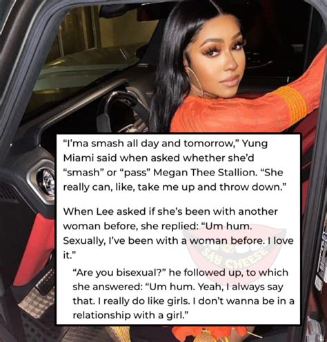 Say Cheese 👄🧀 On Twitter Yung Miami Confirms Shes Bisexual Says