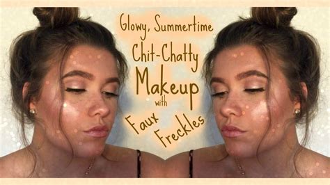 Glowy Summertime Makeup Tutorial With Faux Freckles Halley Drechsler