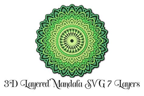 3d Layered Mandala Svg 3d Layered Mandala Cut File Svg  Paper