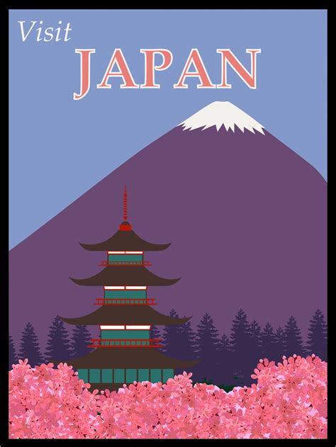 Japan Travel Poster Free Stock Photo Public Domain Pictures