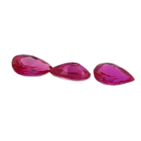 Loose Pear Shape Ruby Cz Gemstone Cubic Zirconia July Birthstone