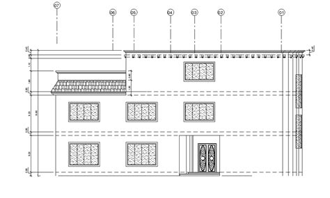 Residence House Building Elevation Design Dwg File Cadbull Images And