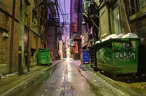 Alley Ghetto Boston Night Pictures Images And Stock Photos Istock