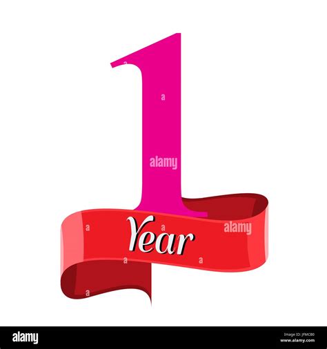 1 Year Logo Stock Vector Images Alamy