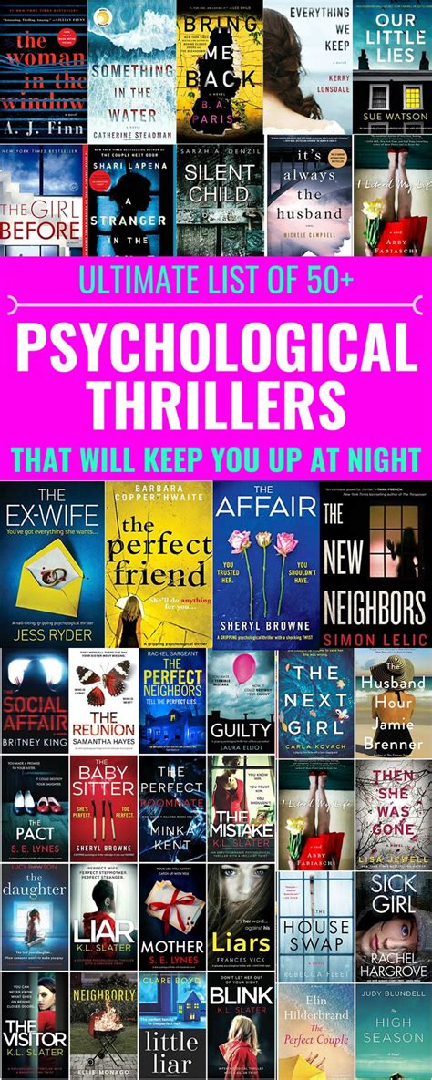 Ultimate List Of 50 Psychological Thrillers To Read Thriller Books
