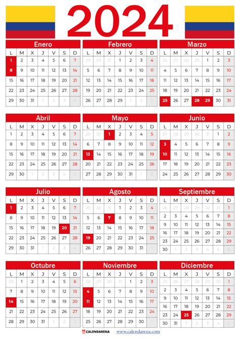 Calendario 2023 Colombia Con Festivos Pdf