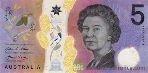 5 Australian Dollars Banknote Series 2016 Exchange Yours Today