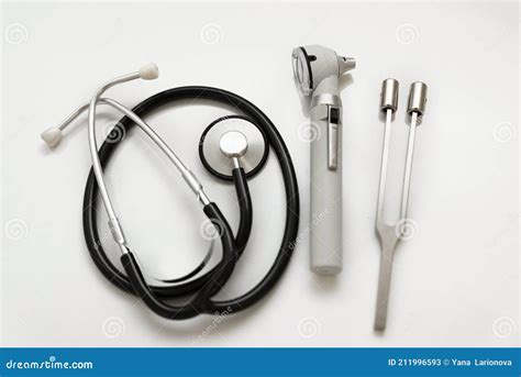 ENT Doctor Working Tools Flatlay Stock Image Image Of Medicine