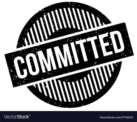 Committed Rubber Stamp Royalty Free Vector Image