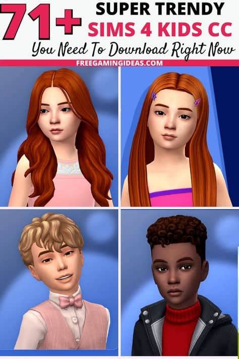 Sims 4 Cc Child Hair Maxis Match My Bios