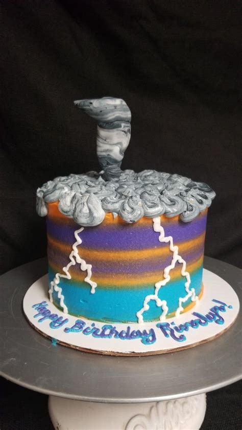 Thunderstorm Tornado Birthday Cake Cake Bear Cakes Cake Decorating