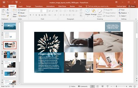 Picture Collage Template For Powerpoint Fppt