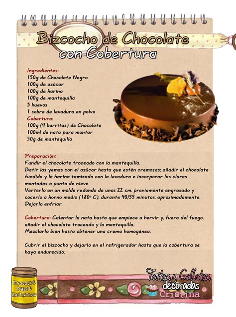 Tartas Galletas Decoradas Y Cupcakes Bizcocho De Chocolate Con