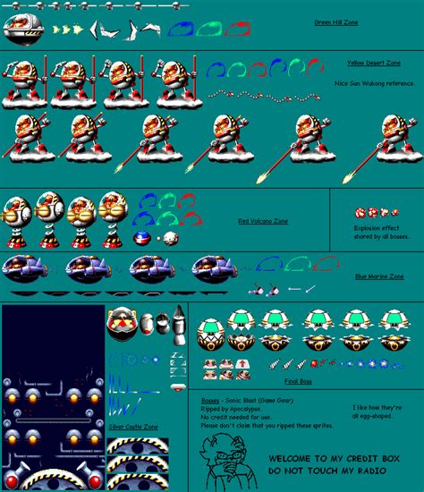 Game Gear Sonic Blast Bosses The Spriters Resource