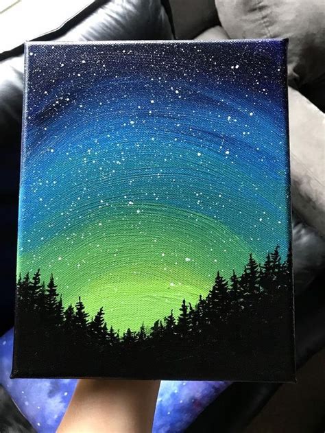 Pin By Mefacaru On Art Northern Lights Art Small Canvas Art