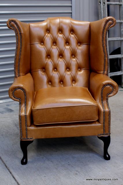 Chesterfield Wing Vintage Tan Moy Antiques