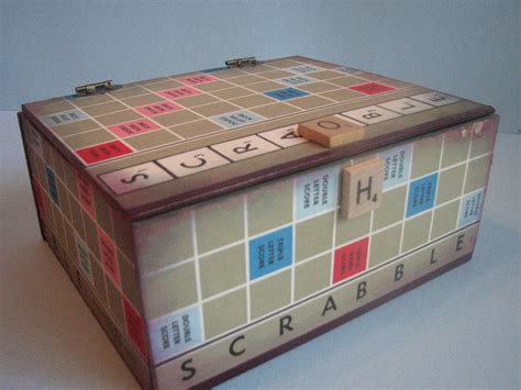 Vintage Scrabble Game Board Box Scrabble Crafts Scrabble Tile Crafts