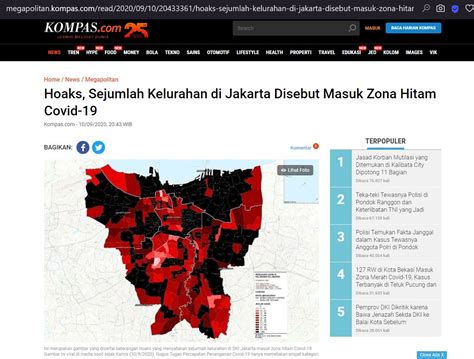 The Post Salah Foto Peta Persebaran Covid Di Jakarta Berwarna