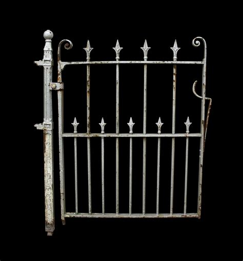 Antique Wrought Iron Pedestrian Side Gate With Post Uk