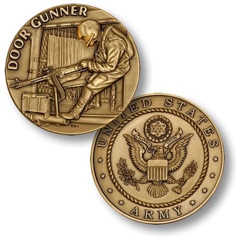 U S Army Door Gunner Bronze Challenge Coin Ebay Army Challenge