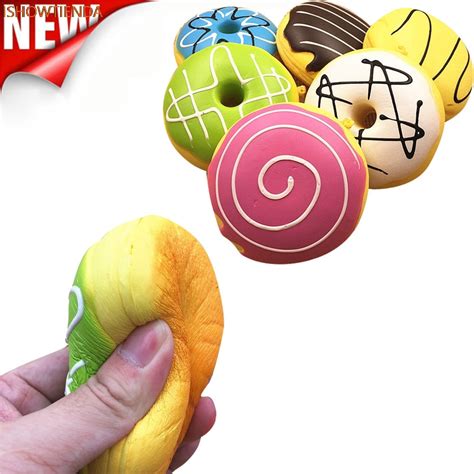 squishy squeeze stress stretch soft colourful doughnut scented slow rising ts stress relief
