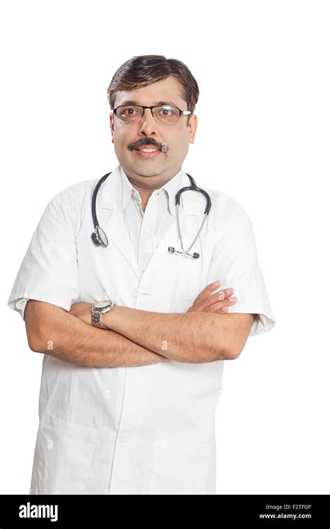 Indian Adult Man Doctor Standing Pose Stock Photo Alamy